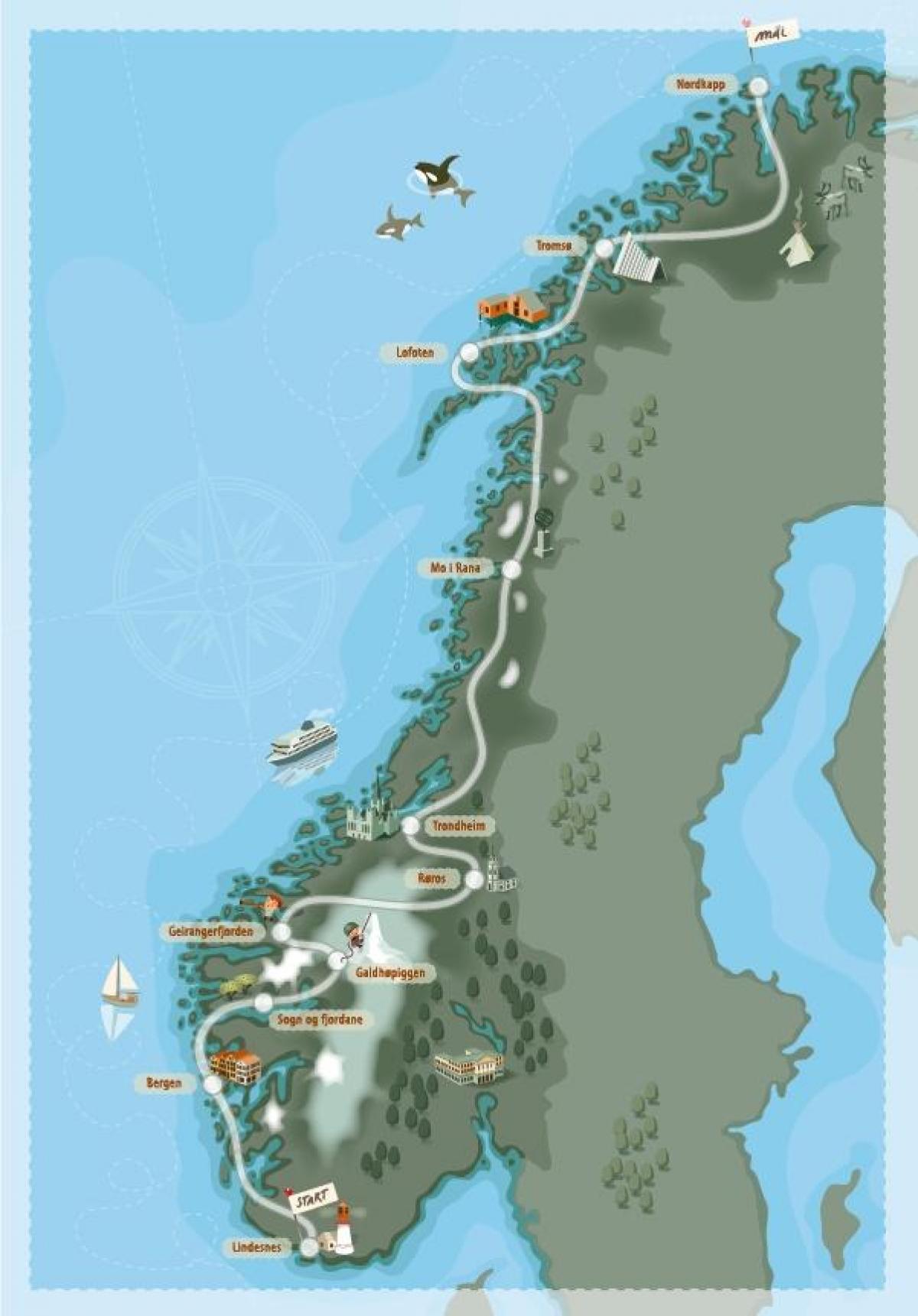 kemping Norwegia mapie