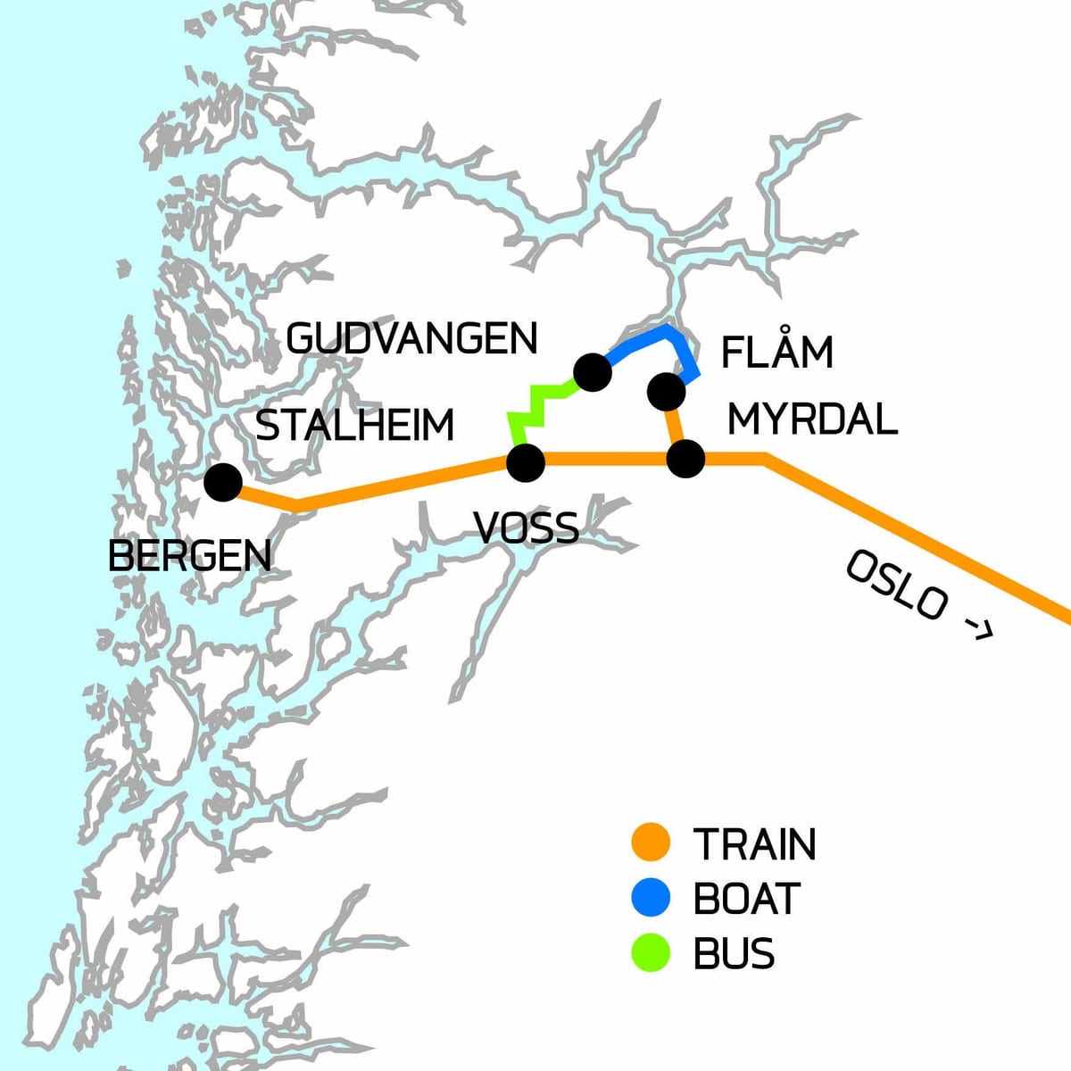 Mapa Norwegia w pigułce