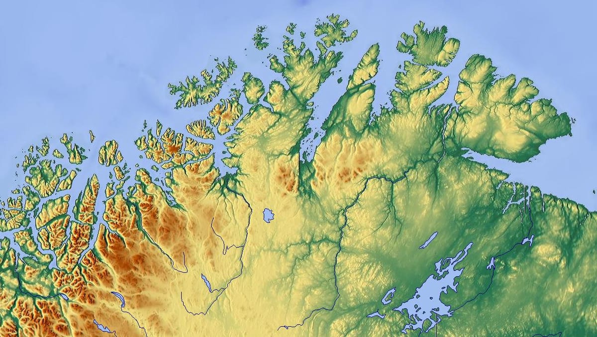 Północna Norwegia mapie