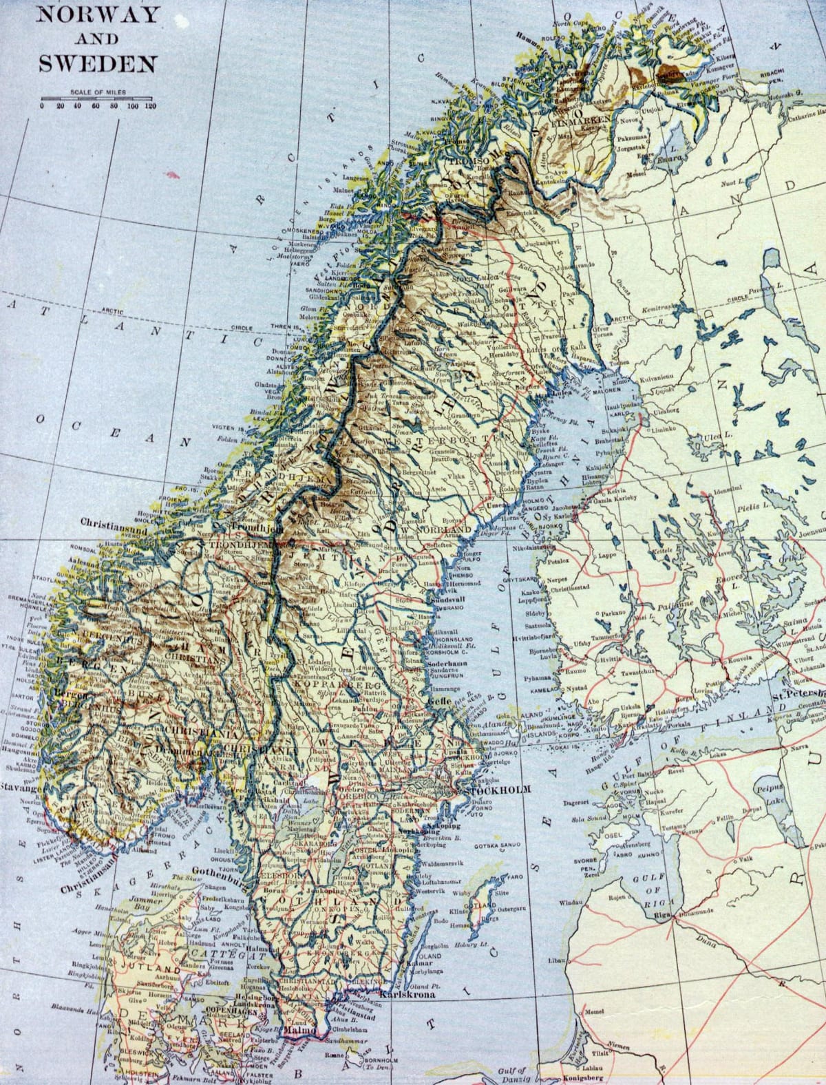 Mapa starego Norwegia