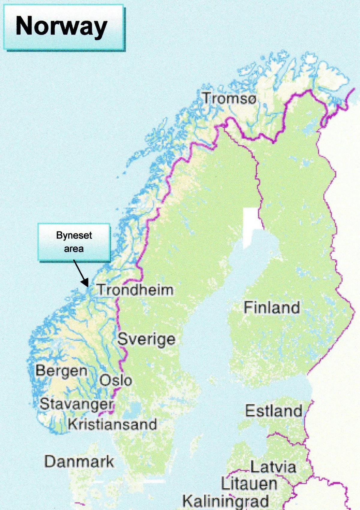Mapa trondheim, Norwegia