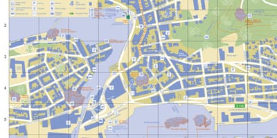 Miasta ålesund, Norwegia mapie