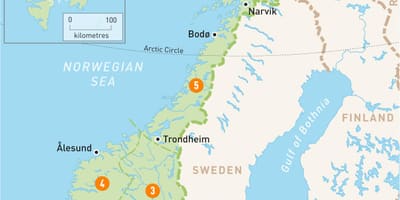 Mapa alta, Norwegia