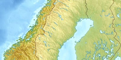 Mapa chmur Norwegia
