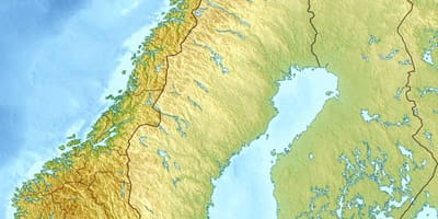 Mapa fizyczna Norwegia