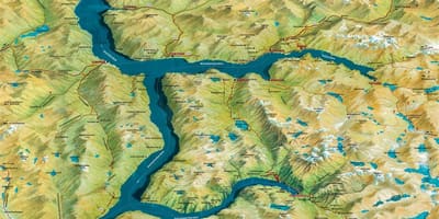 Mapa geiranger, Norwegia