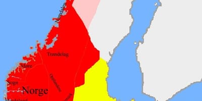 Mapa Norwegii granic