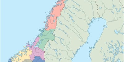Mapa Norwegii wektor