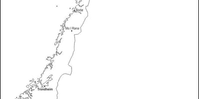 Mapa Norwegii obwód