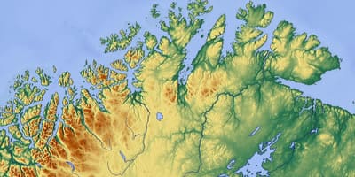 Północna Norwegia mapie