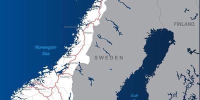 Płatne drogi w Norwegii mapa