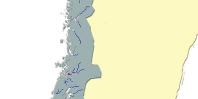 Mapa rzeki Norwegii 