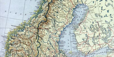 Mapa starego Norwegia