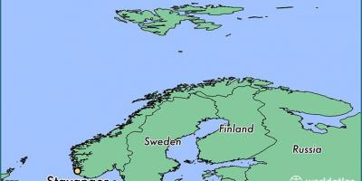 Mapa stavanger Norwegia
