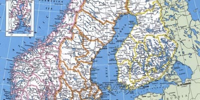 Mapa cała Norwegia