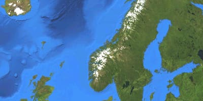 Mapa satelitarna Norwegia 