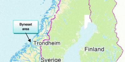 Mapa trondheim, Norwegia