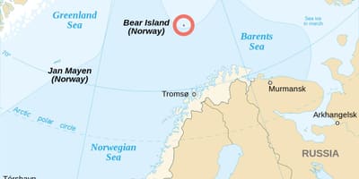 Mapa Norwegii wyspy 